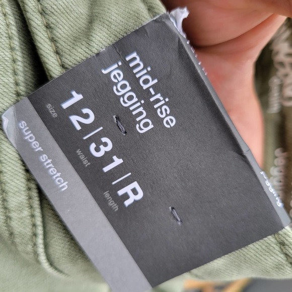 Mossimo Supply Co Olive Mid Rise Jegging 12 - Picture 7 of 8